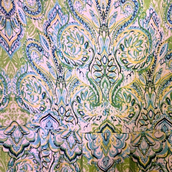 J.Jill Paisley Midi Dress Sz Lg Lounge Comfort Travel Vacation Basic Staple - Picture 3 of 5